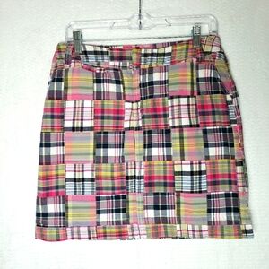 MERONA Plaid Madras Pattern Midi Skirt Size 6